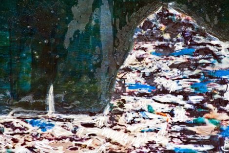 Bergsee, Kris Kind, 2014, Painting, Collage, Oilpainting, 150 x 100 cm unique #kriskind #painting #collage #artwork #unique #bergsee framed signed 