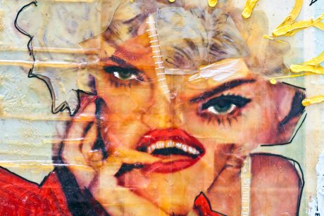 madwoman, Kris Kind, 2016, 170 x 110 cm, unique painting, collage, oilpainting, #kriskind #madonna #oilpainting #collage #portrait #artwork #kindkris #madwoman #assemblage #unique #framed #exhibition #artinthebackyard 