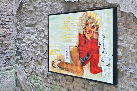 madwoman, Kris Kind, 2016, 170 x 110 cm, unique painting, collage, oilpainting, #kriskind #madonna #oilpainting #collage #portrait #artwork #kindkris #madwoman #assemblage #unique #framed #exhibition #artinthebackyard 